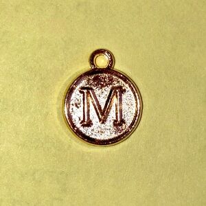 “M” Charm jewelry making Necklace bracelet ring baubles keychain ID tag lanyard